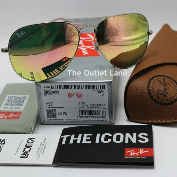 Model Display Ray-Ban Aviator Pink Mirror RB3025 - Picture 2 of 16